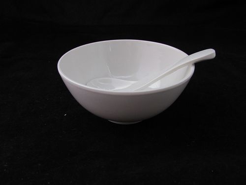 美耐皿白色碗加厚密胺碗仿瓷塑料餐具饭碗批发